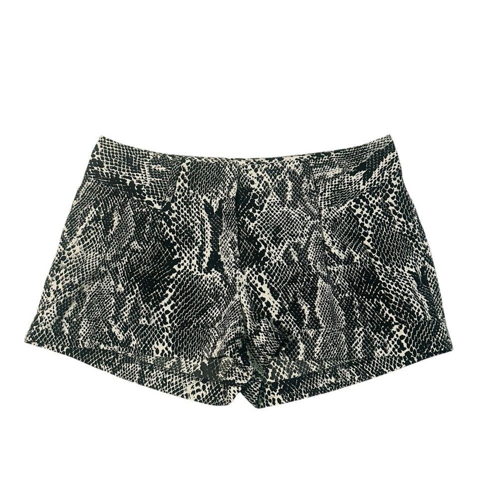 Express Black & White Snakeskin Python Print Sati… - image 2
